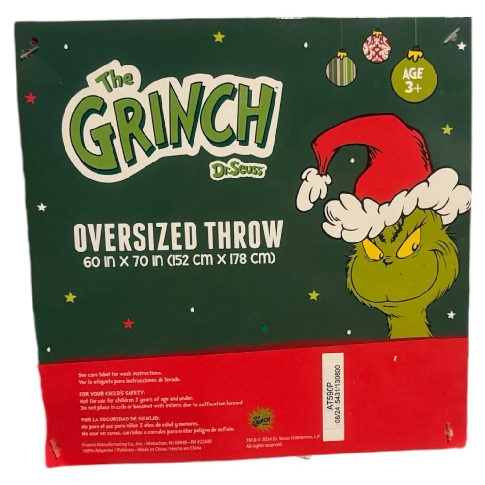 Grinch christmas blanket